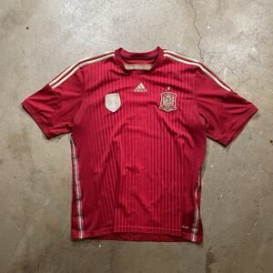 Spain National Team 2014/15 Adidas Home Soccer Jersey XL